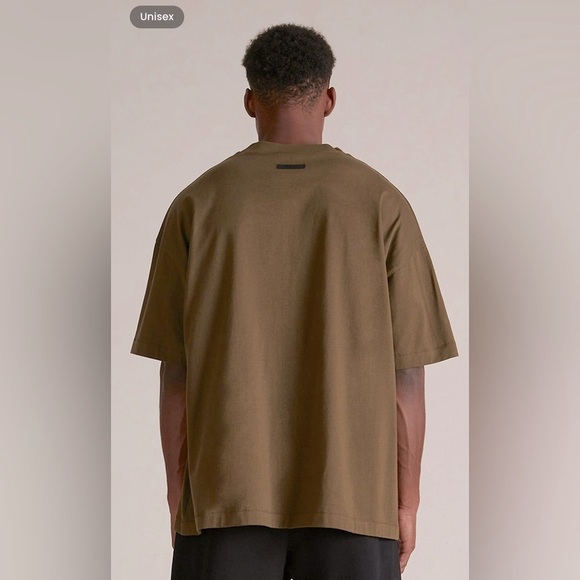 Fear of God Essentials Olive Crew Neck T-Shirt - Picture 3 of 5